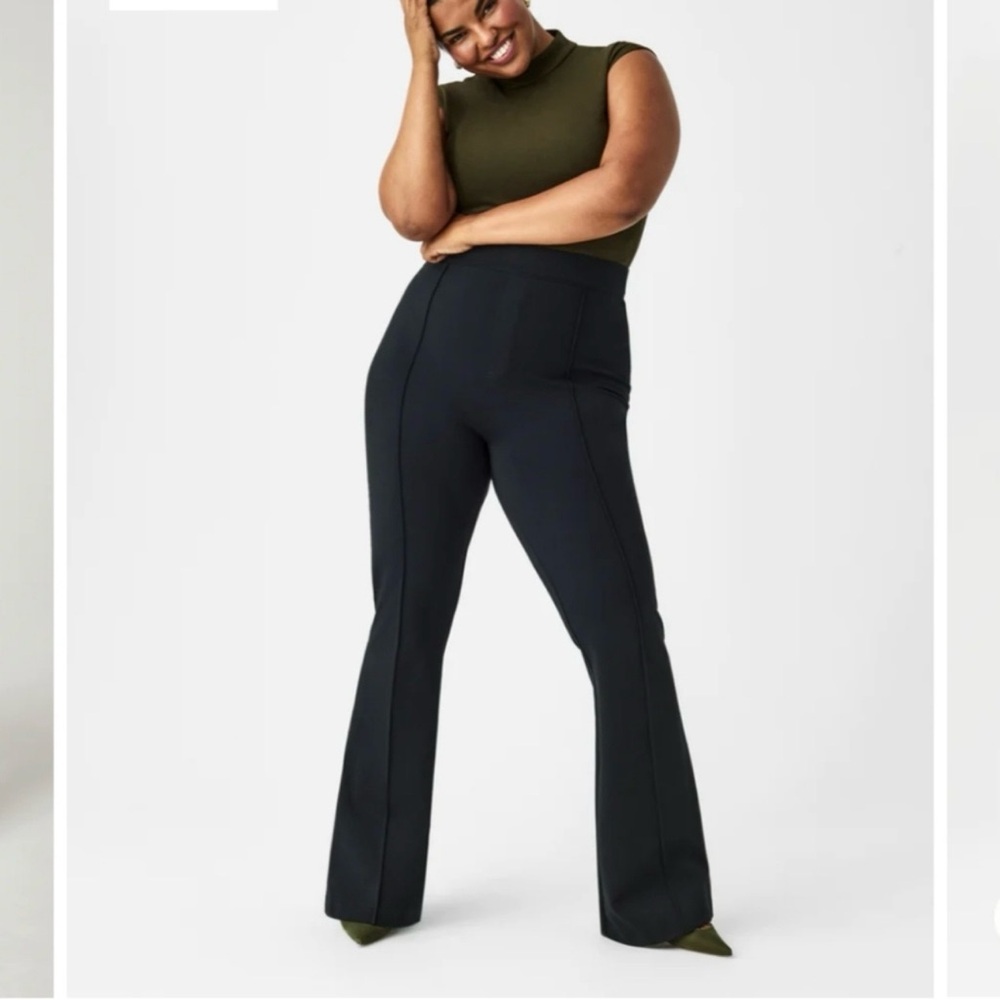 SPANX Black Boot-Cut Flare Pants